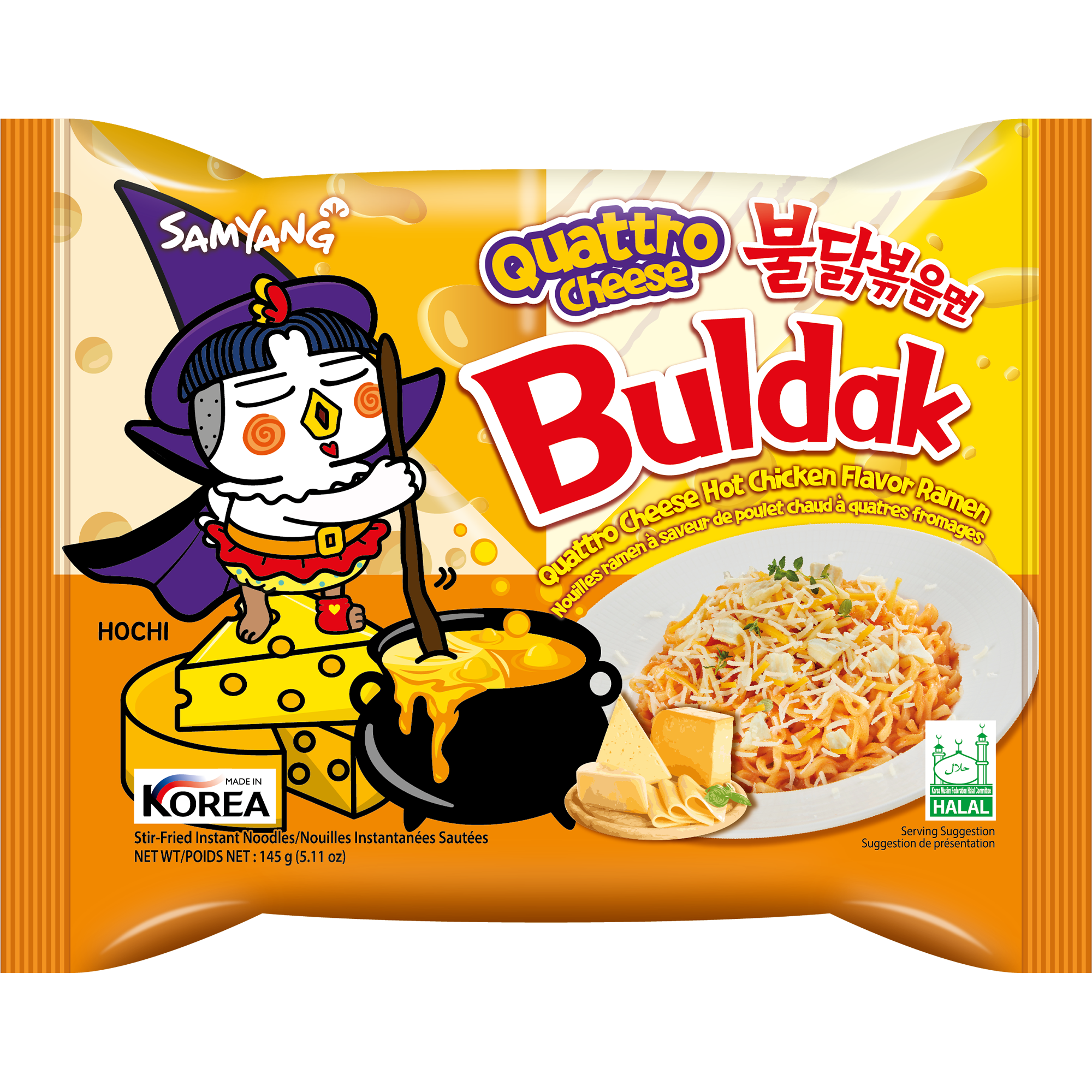 RAMEN INSTANTÁNEO SABOR A 4 QUESOS BULDAK